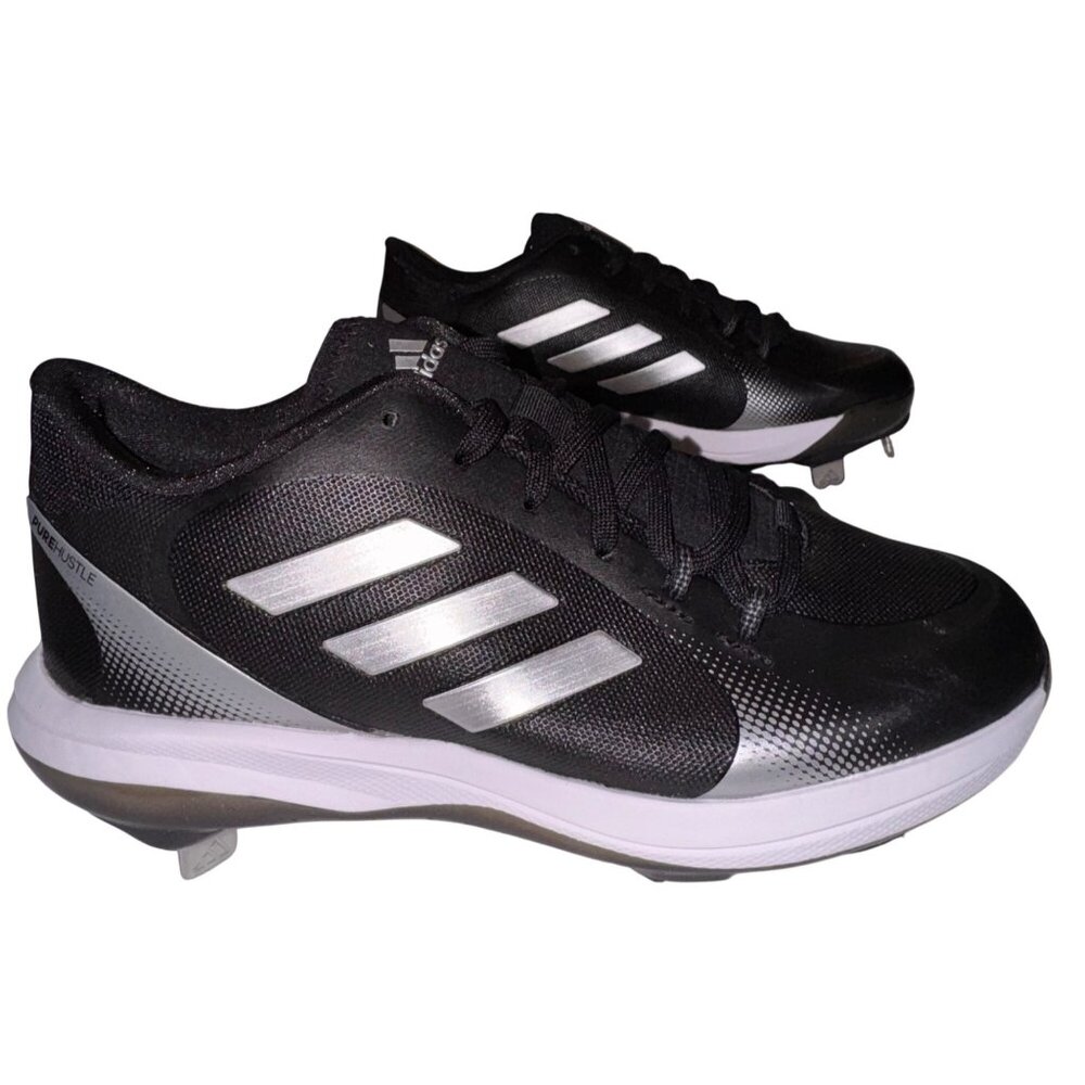 Womens Size 6 Black Adidas PureHustle 2 Softball Cleats Sports Shoes H00984 New